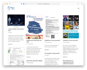 Screenshot des Onlinemagazins AlbertsEcho